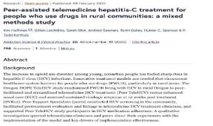 Peer-Assisted Telemedicine Hepatitis-C Treatment for People Who Use Drugs in Rural Communities: A Mixed Methods Study (Web)