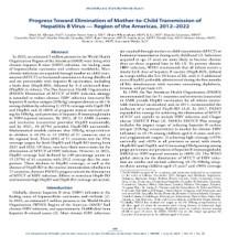 Progress Toward Elimination of Mother-to-Child Transmission of  Hepatitis B Virus — Region of the Americas, 2012–2022 (PDF)