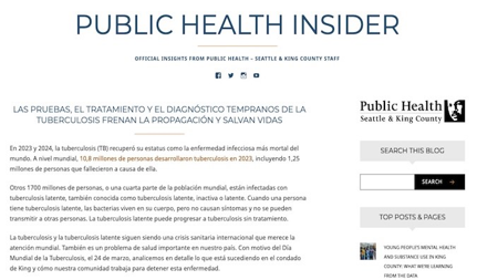 Las Pruebas, el Tratamiento y el Diagnóstico Tempranos de la Tuberculosis Frenan la Propagación y Salvan Vidas (Web)