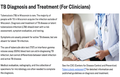 TB Diagnosis and Treatment (For Clinicians) (Web)