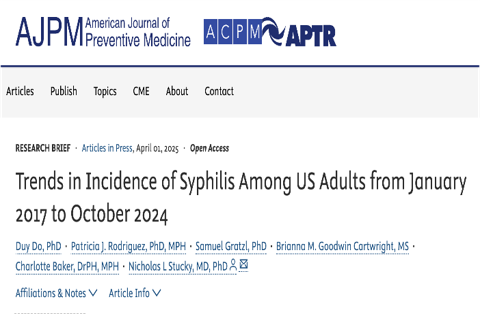 Trends in Incidence of Syphilis Among US Adults from January 2017 to October 2024 (Web)