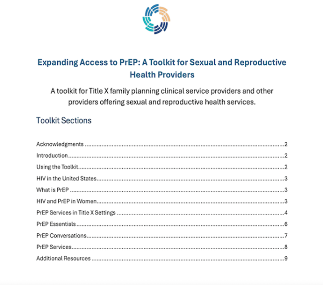 Expanding Access to PrEP: A Toolkit for Sexual and Reproductive Health Providers (PDF)
