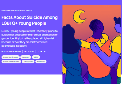 Facts About Suicide Among LGBTQ+ Young People (Webpage)
