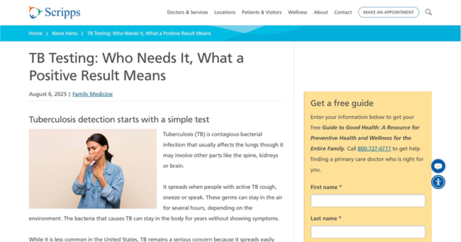 TB Testing: Who Needs It, What a Positive Result Means (URL)