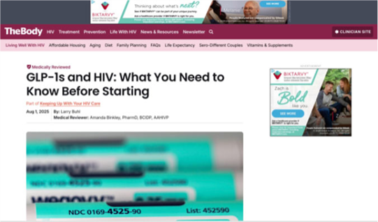 GLP-1s and HIV: What You Need to Know Before Starting (URL) 
