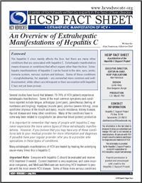 Thumbnail image of HCSP Fact Sheet: An Overview of Extrahepatic Manifestations of Hepatitis C 