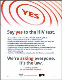 Thumbnail image of Say Yes to the HIV Test We're Asking Everyone. It's the Law. 