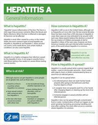 Thumbnail image of Hepatitis A: General Information 