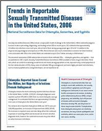 Thumbnail image of Trends in Reportable Sexually Transmitted Diseases in the United States, 2006: National Surveillance Data for Chlamydia, Gonorrhea, and Syphilis 