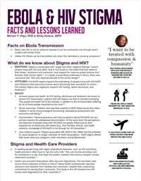 Thumbnail image of Ebola & HIV Stigma: Facts and Lessons Learned 