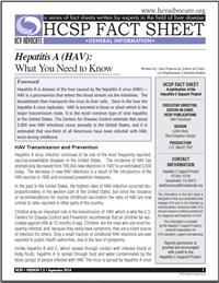 Thumbnail image of HCSP Fact Sheet: Hepatitis A (HAV): What You Need to Know 
