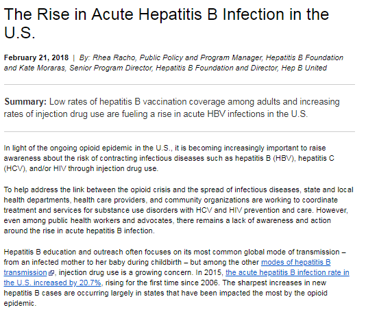 Go to document to learn more about Hep B infections in the U.S. 