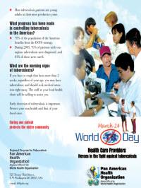  March 24 World TB Day 2005: Health Care Providers Heroes in the Fight Against Tuberculosis 
