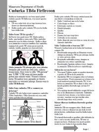  Cudurka TBda Firfircoon[[Active TB Disease]] 