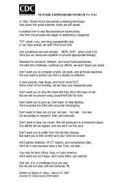 TB Poem: Expressions From Us to You