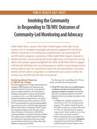  Involving the Community in Responding to TB/HIV: Outcomes of Community-Led Monitoring and Advocacy 
