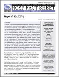 Thumbnail image of HCSP Fact Sheet: Hepatitis E (HEV) 