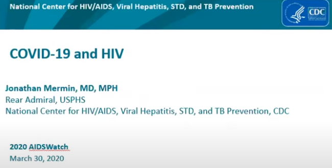 COVID-19 and HIV. Go to webinar.