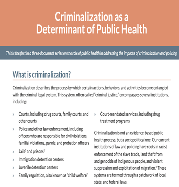 Criminalization Determinant of Public Health (PDF)