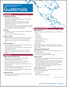 Cultural Quick Reference Guide: Guatemala. Go to fact sheet
