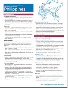 Cultural Quick Reference Guide: Philippines. Go to fact sheet