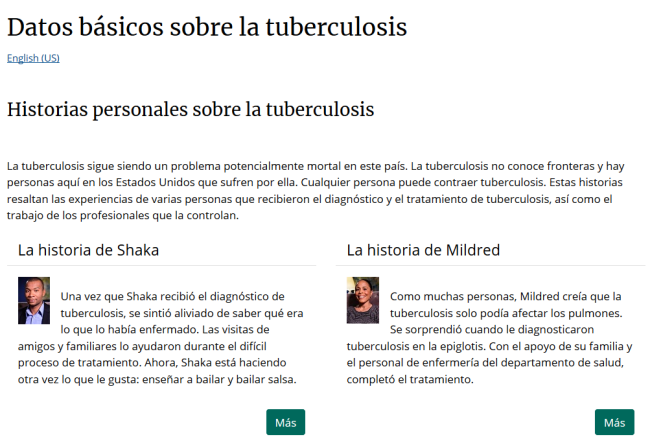 Datos básicos sobre la tuberculosis. Go to videos.