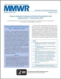 Thumbnail image of MMWR: HIV Infection Among Partners of HIV-Infected Black Men Who Have Sex With Men – North Carolina, 2011-2013 