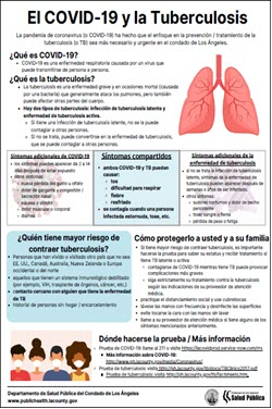El COVID-19 y la Tuberculosis [COVID-19 and Tuberculosis]. Go to fact sheet.