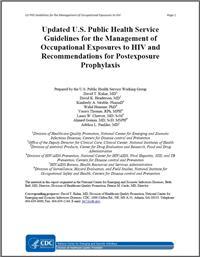 Thumbnail image of Updated U.S. Public Health Service Guidelines for the Management of Occupational Exposures to Human Immunodeficiency Virus and Recommendations for Postexposure Prophylaxis 