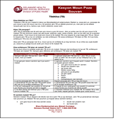 Kesyon Moun Poze Souvan: Tibèkiloz (TB) [Frequently Asked Questions: Tuberculosis (TB)]. Go to fact sheet