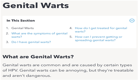 What are genital warts (web)