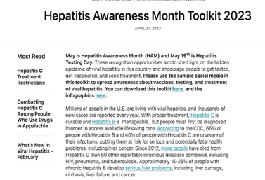 Hepatitis Awareness Month Toolkit (Web)