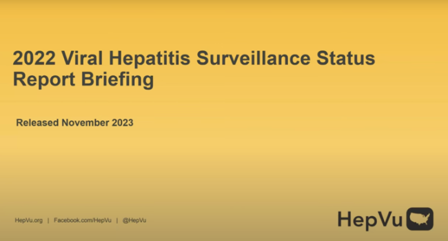 Hepatitis Surveillance Report Briefing (Web)