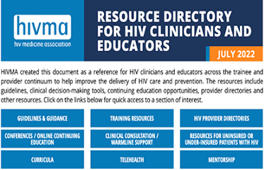 Resource Directory for HIV Clinicians and Educators (PDF)
