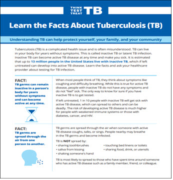 Learn the Facts About Tuberculosis (TB). Go to fact sheet