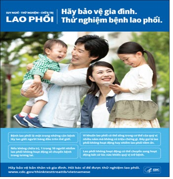 Protect your family. Test for tuberculosis. (Vietnamese). Go to poster