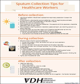 Sputum Collection Tips for Healthcare Workers. Go to fact sheet