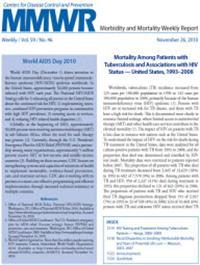 Thumbnail image of Mortality Among Patients with Tuberculosis and Associations With HIV Status – United States, 1993-2008 
