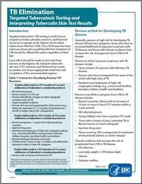 Thumbnail image of Targeted Tuberculin Testing and Interpreting Tuberculin Skin Results 