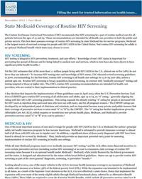 Thumbnail image of State Medicaid Coverage of Routine HIV Screening 