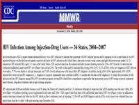 Thumbnail image of HIV Infection Among Injection-Drug Users --- 34 States, 2004--2007 