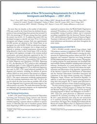 Thumbnail image of MMWR: Implementation of New TB Screening Requirements for U.S.-Bound Immigrants and Refugees–2007-2014 