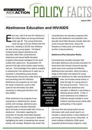 Thumbnail image of Abstinence Education and HIV/AIDS 