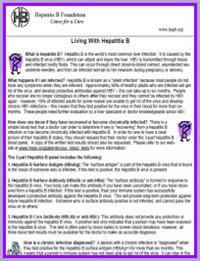 Living With Hepatitis B | National Prevention Information Network