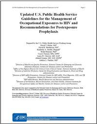 Thumbnail image of Updated U.S. Public Health Service Guidelines for the Management of Occupational Exposures to HIV and Recommendations for Postexposure Prophylaxis 