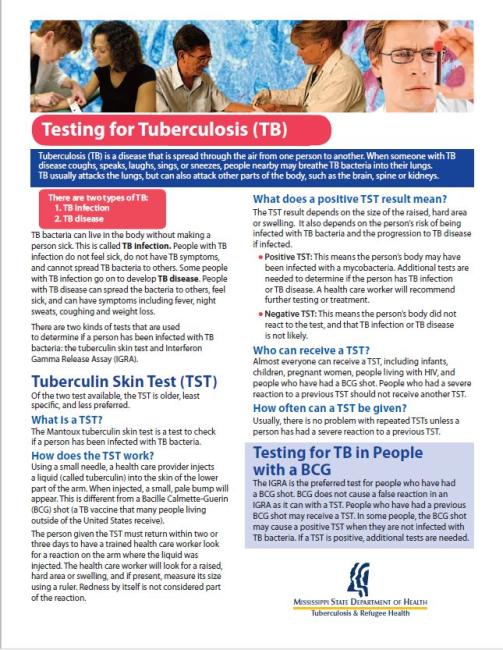  Testing for Tuberculosis (TB) 