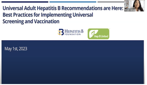 Universal Adult Hepatitis B Recommendations (Web)