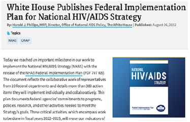 Federal Implementation Plan for National HIV Strategy (Web)
