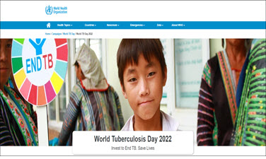 World TB Day Campaign Website 2022. Go to webpage 
