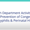 Congenital Syphilis Perinatal HIV Prevention (Web)